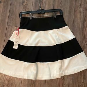 Striped flare skirt